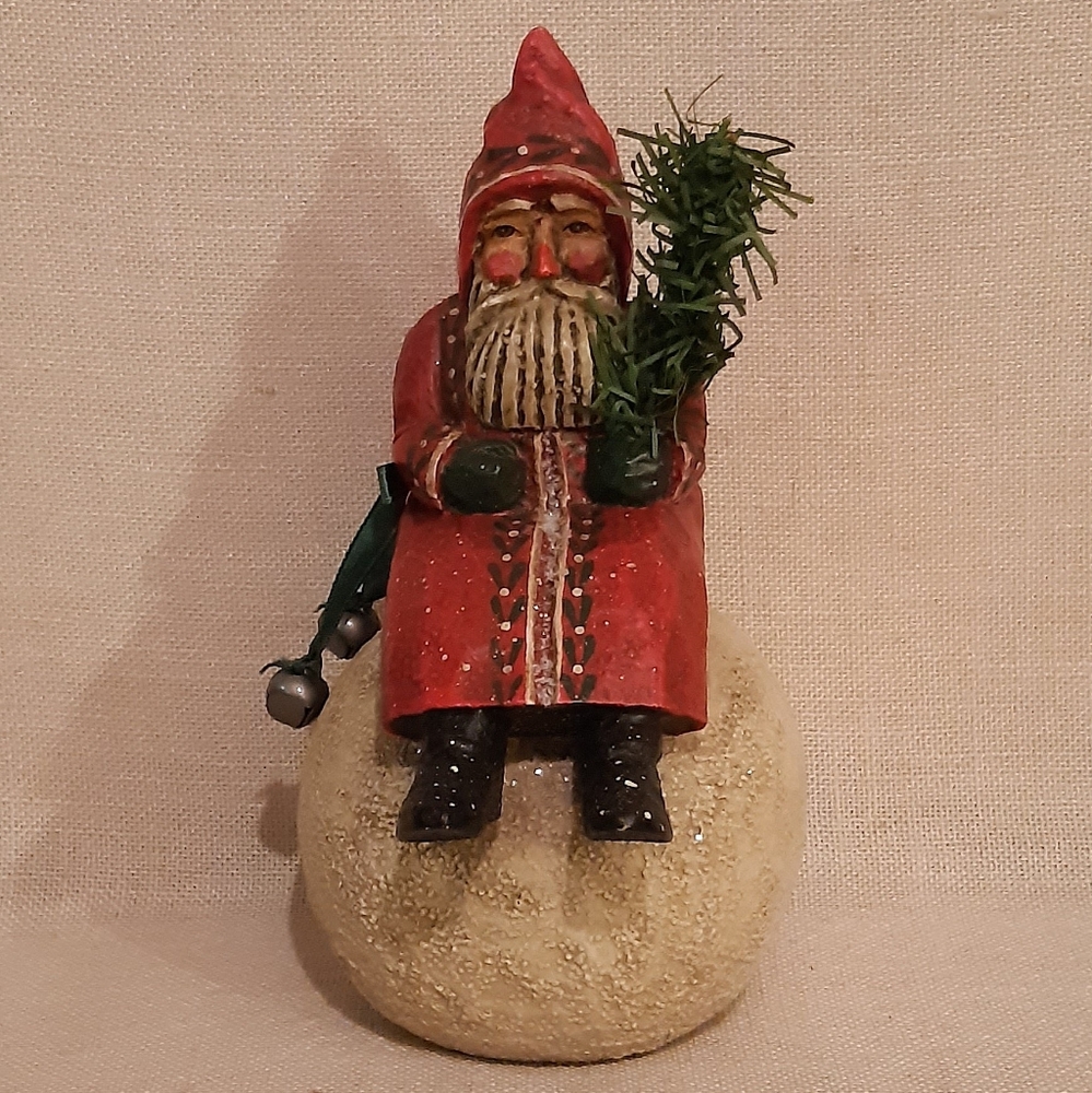 P. Schifferl Folk Art Gallery Collection Santa Snowball